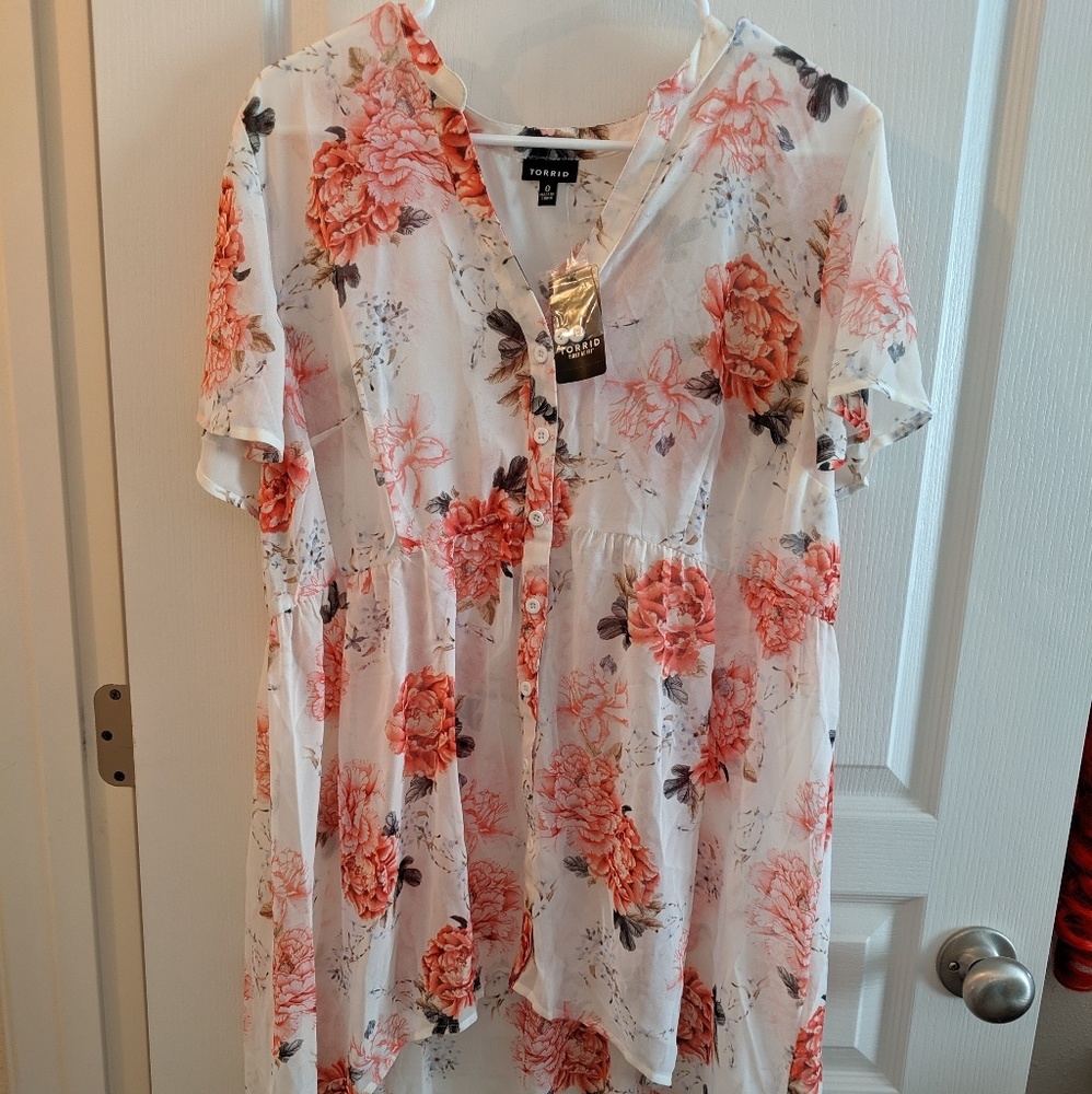 Floral chiffon top
